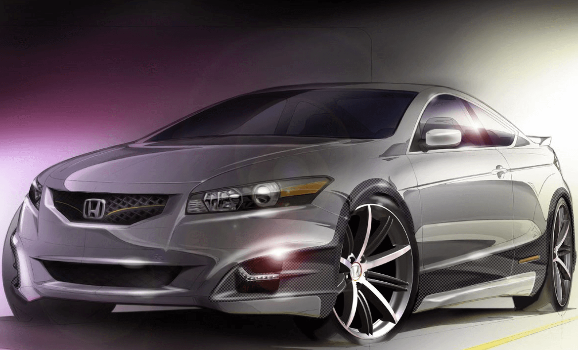 Stylish Honda Accord concept car showcasing modern design and performance features.