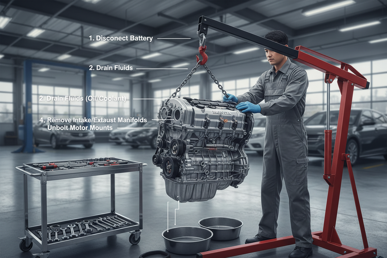 Step-by-Step Honda Engine Removal and Preparation Tips