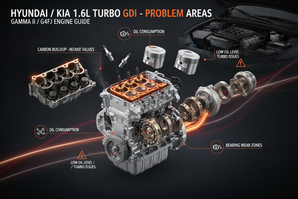 Hyundai & Kia 1.6L Turbo GDI (Gamma II) Engine Failure: Symptoms, Caus