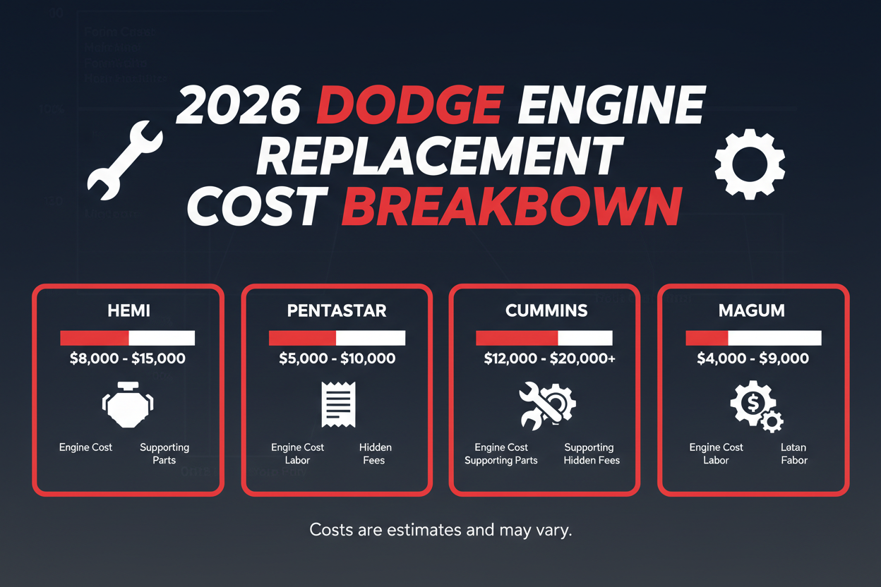 What is the Average Cost of a Dodge Engine Replacement in 2026?