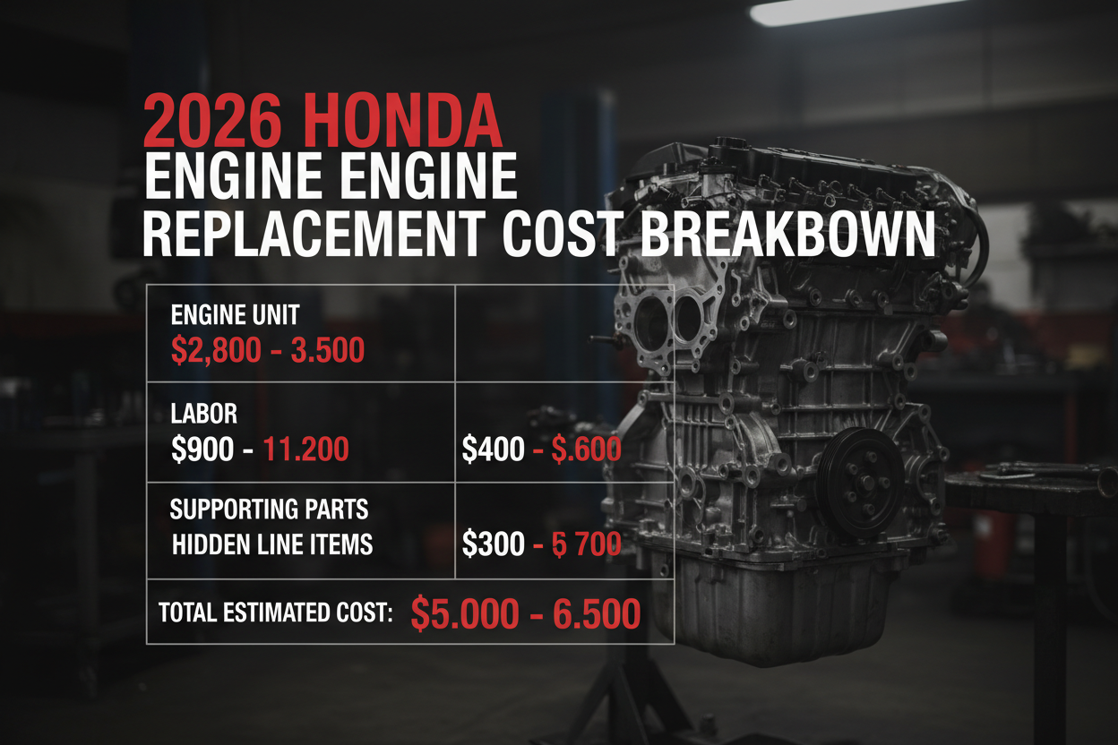 What is the Average Cost of a Honda Engine Replacement in 2026?