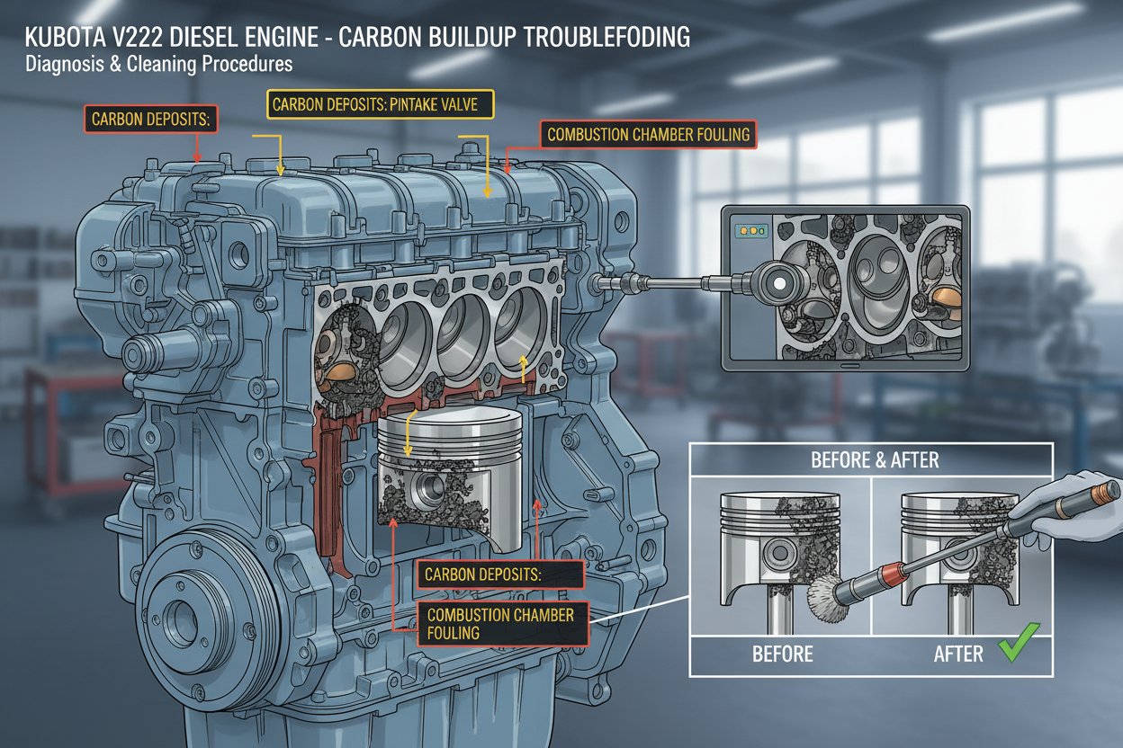 How to Fix Kubota V2203 Carbon Buildup: A 2026 Troubleshooting Guide