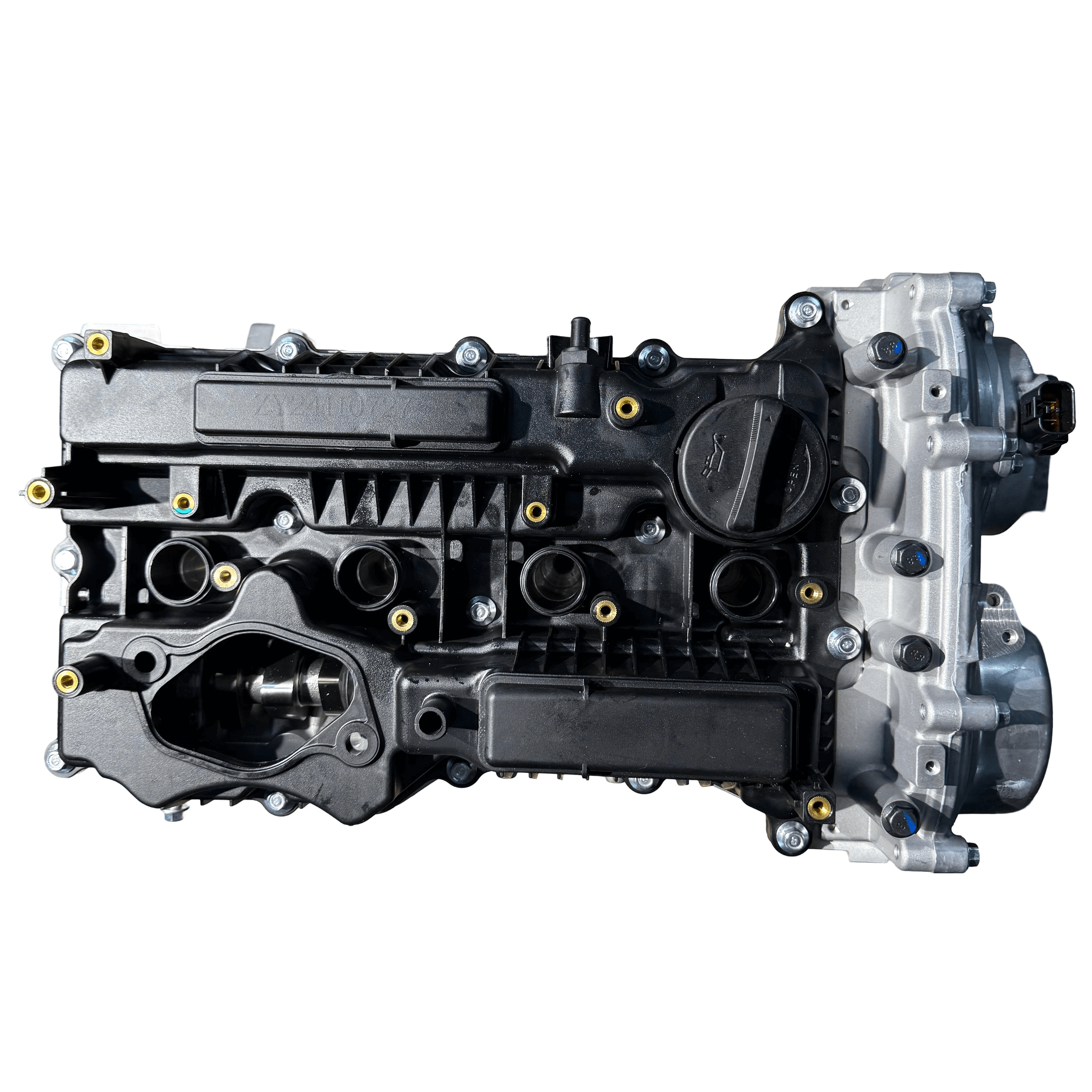 2016-2020 Kia Optima 2.0L Turbo G4KH Theta II GDI 4-cylinder engine view from above, showcasing engine parts.