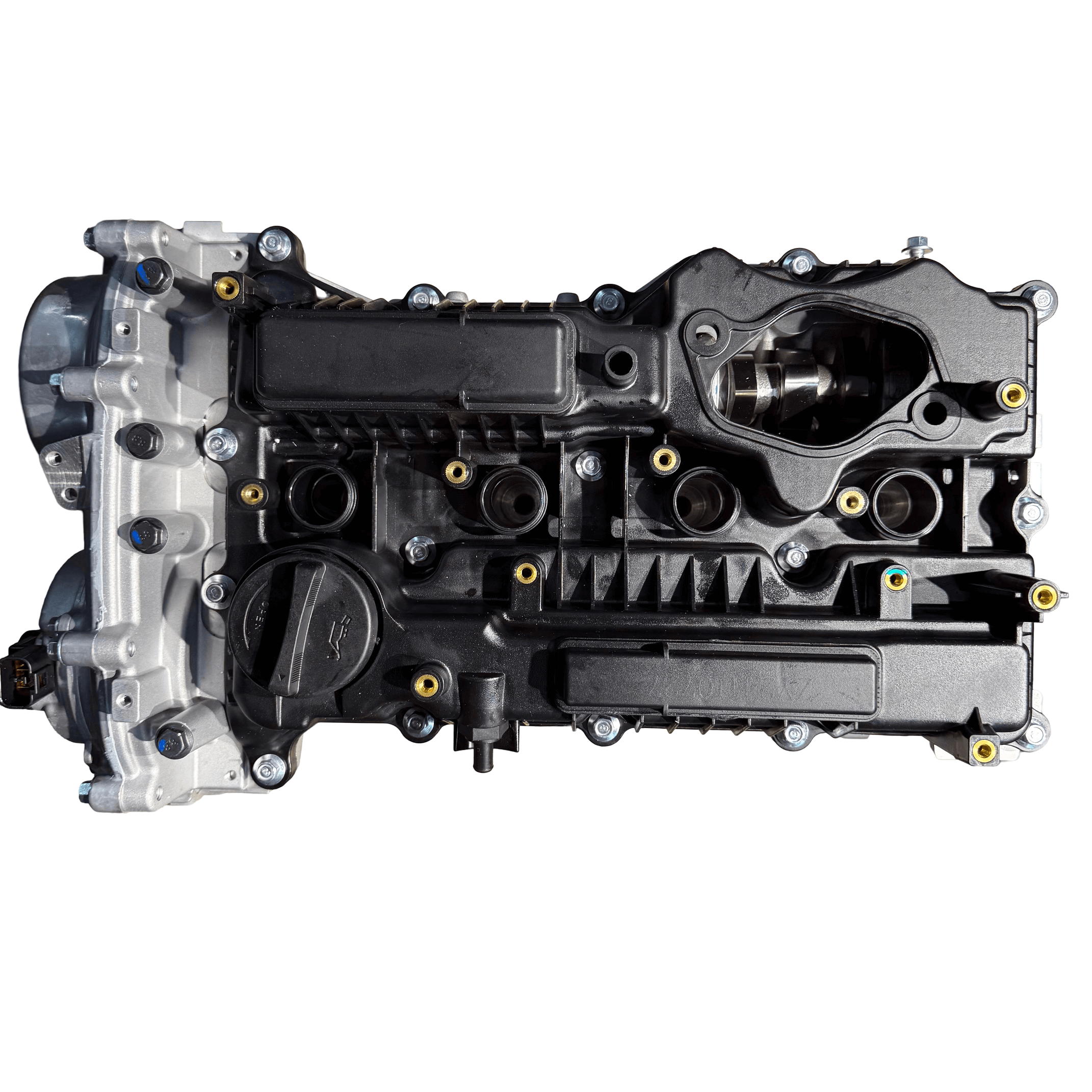 2017-2020 Kia Sportage 2.0L Turbo G4KH Theta II engine top view, showcasing new condition and detailed mechanics.