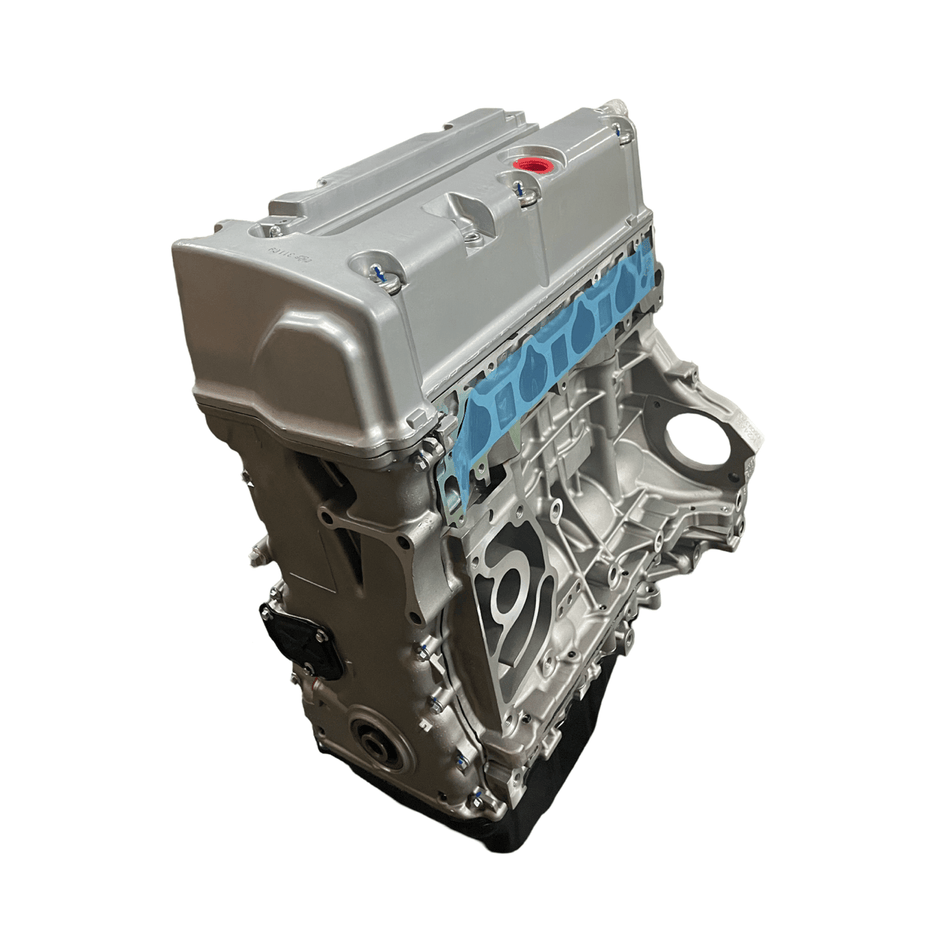 2003-2007 Honda Accord 2.4L K24A8 remanufactured engine motor view from side, showcasing engine block and components.